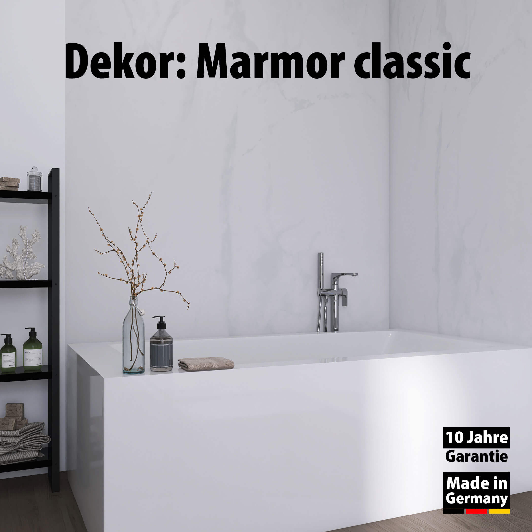 Duschrückwand - Marmor classic (250x100cm)